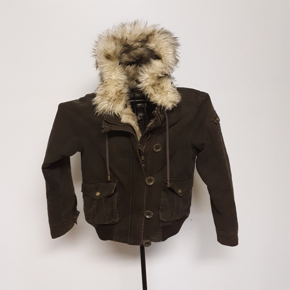 BSK OUTWEAR Jackets & Blazers - Faux fur trimmed jacket